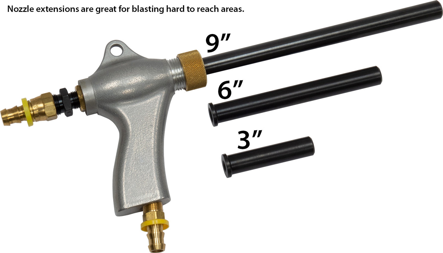 Replaces Clemco Zero 11921 BNP Suction Cabinet Blasting Hand Gun #5 3" Heat Treated Steel Nozzle Extension
