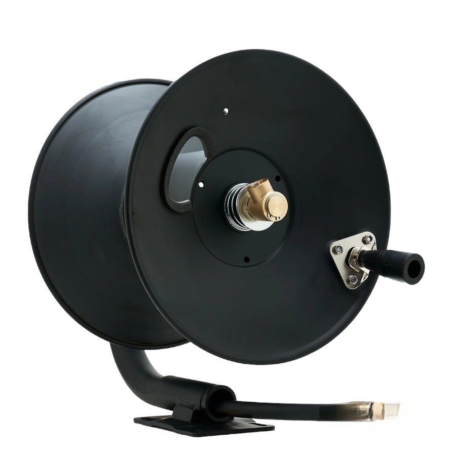 Giraffe Tools 65ft Retractable Pressure Washer Hose Reel - Wall Mount, 3200 PSI, With Adaptors