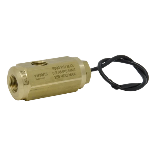 100716 Flow Switch – 12 GPM, 5000 PSI, 0.2A 250V – Mount A for Hot Water Pressure Washers