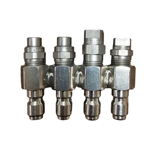 4 Tip soft wash Long Range Soap/Chemical and  Rinse Tip Assembly