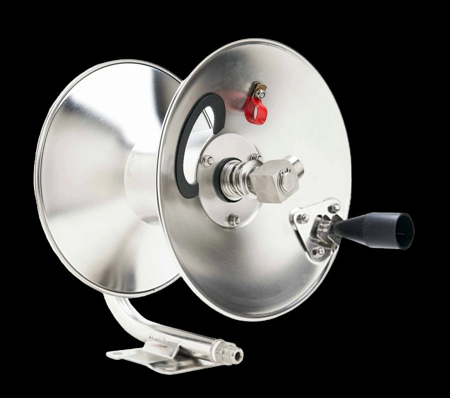 4000 Psi Stainless Steel Pressure Washer Hose Reel for 50' of Pressure Washer Hose
