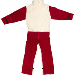 Traditional Heavy Duty Industrial Leather Blasting Suit with Velcro Fly