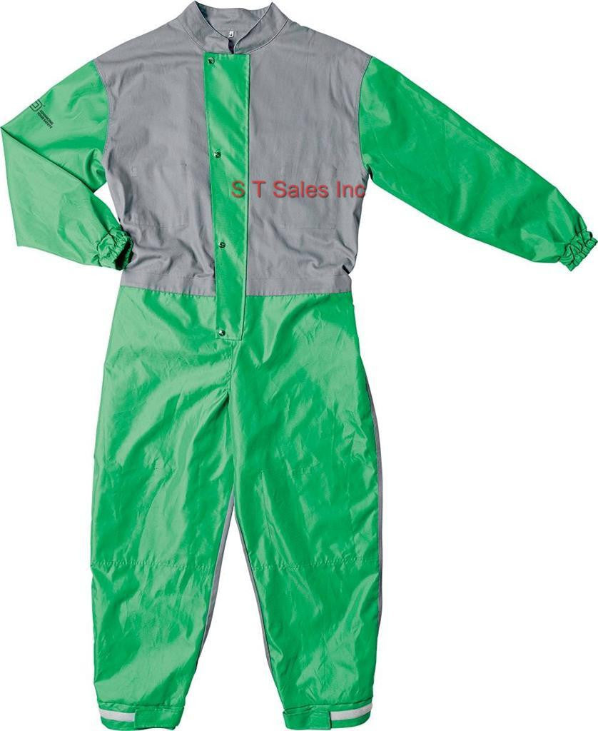 Heavy Duty Light Weight Green Sandblasting Shotblasting Safety Nylon Coveralls