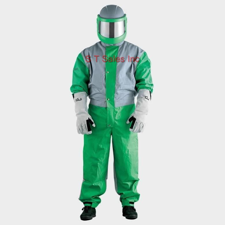 Heavy Duty Light Weight Green Sandblasting Shotblasting Safety Nylon Coveralls