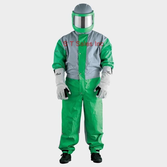 Heavy Duty Light Weight Green Sandblasting Shotblasting Safety Nylon Coveralls