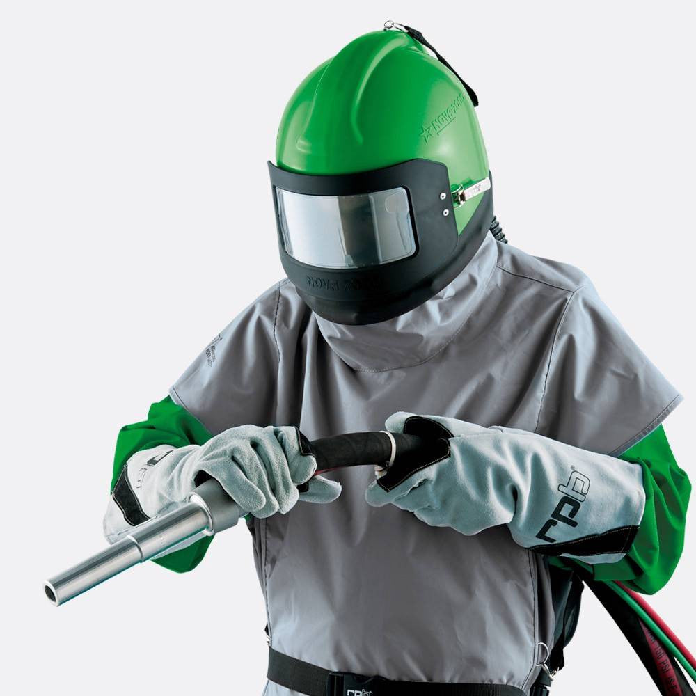 NOVA 2000 Air Fed Sandblasting Helmet Sand Blast Hood For Shotblasting