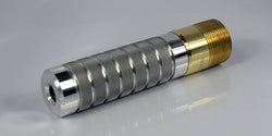 Tungsten Carbide Long Venturi Sandblast Nozzle Armored Aluminum Jacket and Fine 1 1/4" Brass Thread