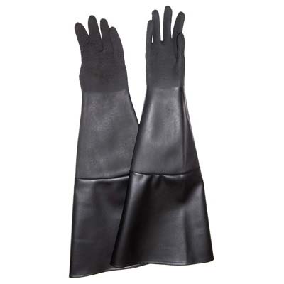 Heavy Duty Pair 9 1/2" Dia 33" long Sandblast Cabinet Smooth Neoprene Gloves