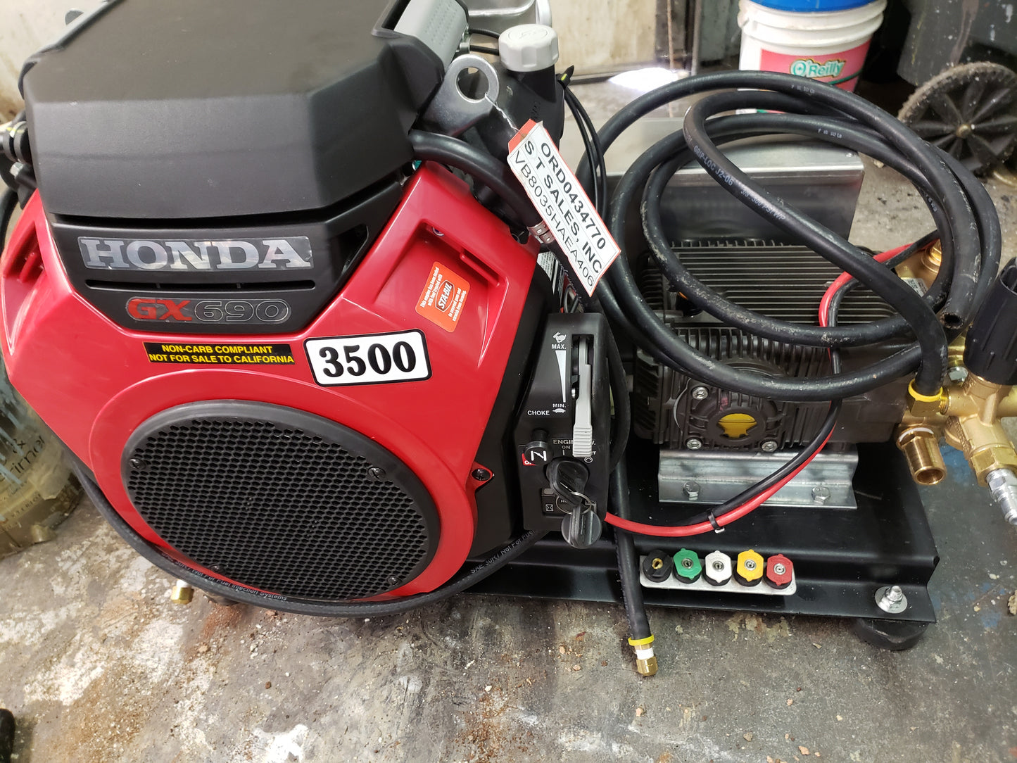 Skid Mount 3500 PSI 8 GPM Honda GX690 AR Pump Cold Water Softwash Style Pressure