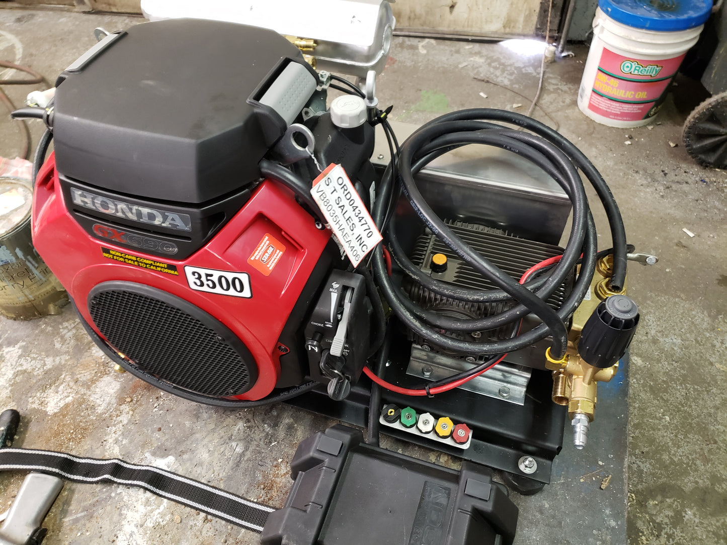 Skid Mount 3500 PSI 8 GPM Honda GX690 AR Pump Cold Water Softwash Style Pressure