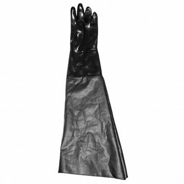 Heavy Duty Left Hand 6" Dia 24" Long Sandblast Cabinet Smooth Neoprene Glove